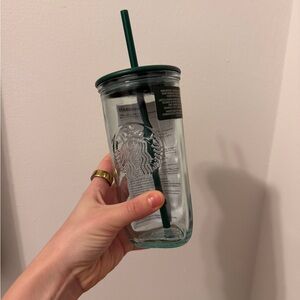 NWT Starbucks Green Tumbler with Straw
